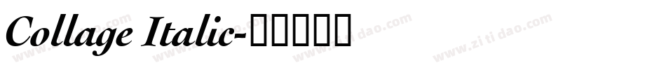 Collage Italic字体转换